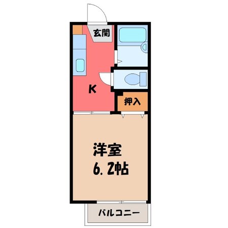 峰駅 徒歩11分 2階の物件間取画像